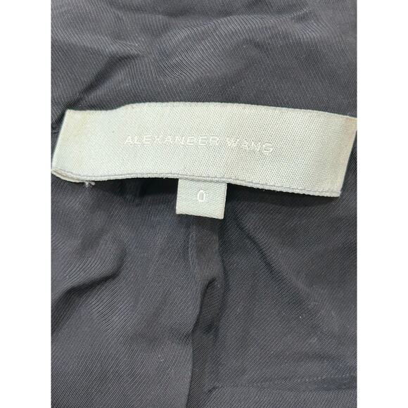 Alexander Wang Womens Ruffle Front Blouse Racerback Sleeveless Black Size 0 - Picture 5 of 8